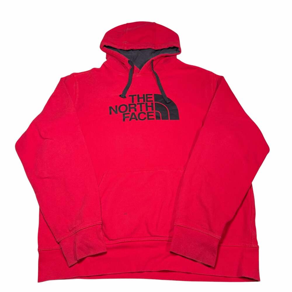 The North Face Mens Red Half Dome Logo Pullover Hoodie Size L